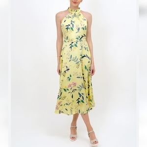 Banana Republic Halter Yellow Floral Dress